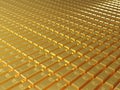 Macro view of stacks of gold bars