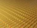 Macro view of stacks of gold bars