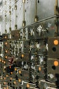 Macro View of Steel Safety Deposit Boxes - Abandoned Bank - Youngstown, Ohio Royalty Free Stock Photo