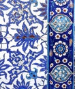 Macro view of tiles in Rustem Pasa Mosque, Istanbul Royalty Free Stock Photo