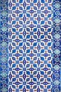 Macro view of tiles in Rustem Pasa Mosque, Istanbul Royalty Free Stock Photo