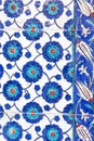 Macro view of tiles in Rustem Pasa Mosque, Istanbul Royalty Free Stock Photo