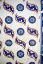 Macro view of tiles in Rustem Pasa Mosque, Istanbul Royalty Free Stock Photo