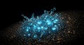 Abstract glowing blue microscopic structure Royalty Free Stock Photo