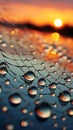 Macro water droplets on a spider web. Royalty Free Stock Photo