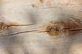 Macro weathered wood grain knot hole plank texture Royalty Free Stock Photo