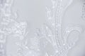 Macro white lace embroidery wedding dress textile