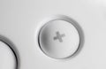 Macro Of A White Plus Button