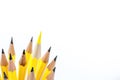 Macro yellow color pencil Royalty Free Stock Photo