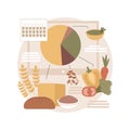 Macrobiotic diet abstract concept vector illustration.