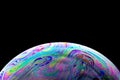 Macrophotograph of a colorful soap bubble Royalty Free Stock Photo