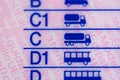 Macrophotography on european driving license categories