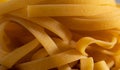 Macrophotography of pasta. Wide pasta close, tangled tangle, closeup of food