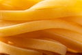 Macrophotography of pasta. Wide pasta close, tangled tangle, closeup of food