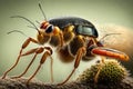 Macroscopic Close Up of a Small Insect Bug Spider Fly Royalty Free Stock Photo