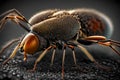 Macroscopic Close Up of a Small Insect Bug Spider Fly Royalty Free Stock Photo