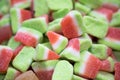 Macroshot of jelly candies, sale on local market Royalty Free Stock Photo