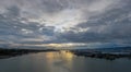 Mactan Channel Panorama during sunset Royalty Free Stock Photo