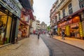 Macua street with many shops and restaurants Royalty Free Stock Photo