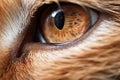 macular degeneration in a feline eye, close up