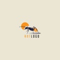 Eyecatching ant insect logo vector