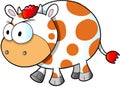 Mad Angry Cow Vector Illustration Royalty Free Stock Photo