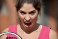 Mad Athlete Colombian Girl Tennis Player Royalty Free Stock Photo