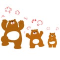 Mad bear family cartoon character