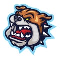 Mad Bulldog Logo Mascot Vector