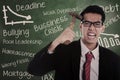 Mad businessman hitting his head Royalty Free Stock Photo