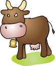 Mad cow cartoon Royalty Free Stock Photo