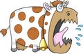 Mad Cow Vector Royalty Free Stock Photo