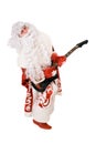 Mad Ded Moroz plays on broken guitar Royalty Free Stock Photo