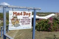 Mad Dog Restaurant sign, Virgin Gorda, BVI Royalty Free Stock Photo