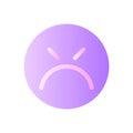 Mad emoticon flat gradient two-color ui icon Royalty Free Stock Photo