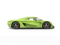 Mad green super car - side view