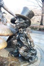 The Mad Hatter, Alice in Wonderland sculptural group in Central park, New York City Royalty Free Stock Photo