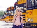 Mad school girl Royalty Free Stock Photo