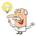 Mad scientist with lamp Royalty Free Stock Photo