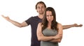 Mad Woman and Frustrated Man Royalty Free Stock Photo