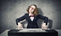 Mad woman play piano Royalty Free Stock Photo