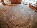 Madaba Archaeological Park - well preserved ancient mosaic heritage site and patterns.