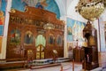 Interior of the Byzantine church of Saint George in Madaba, Jordan. Royalty Free Stock Photo