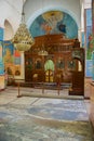 Interior of the Greek Orthodox church of Saint George in Madaba, Jordan. Royalty Free Stock Photo