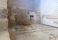 Part of the restored antique interior in Memorial Church of Moses on Mount Nebo near the city of Madaba in Jordan