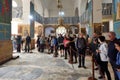 People in Greek Orthodox Basilica of St. George Royalty Free Stock Photo