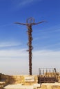 Madaba. The Sculpture is a symbolic staff of Moses made by the Florentine master Andrea Fantoni on mount Nebo