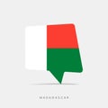 Madagascar flag bubble chat icon Royalty Free Stock Photo