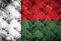 Madagascar flag, flag on the wood