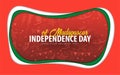 Madagascar. Independence day greeting card. Paper cut style. Royalty Free Stock Photo